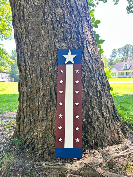 Americana Primitive Stars & Stripes Sign