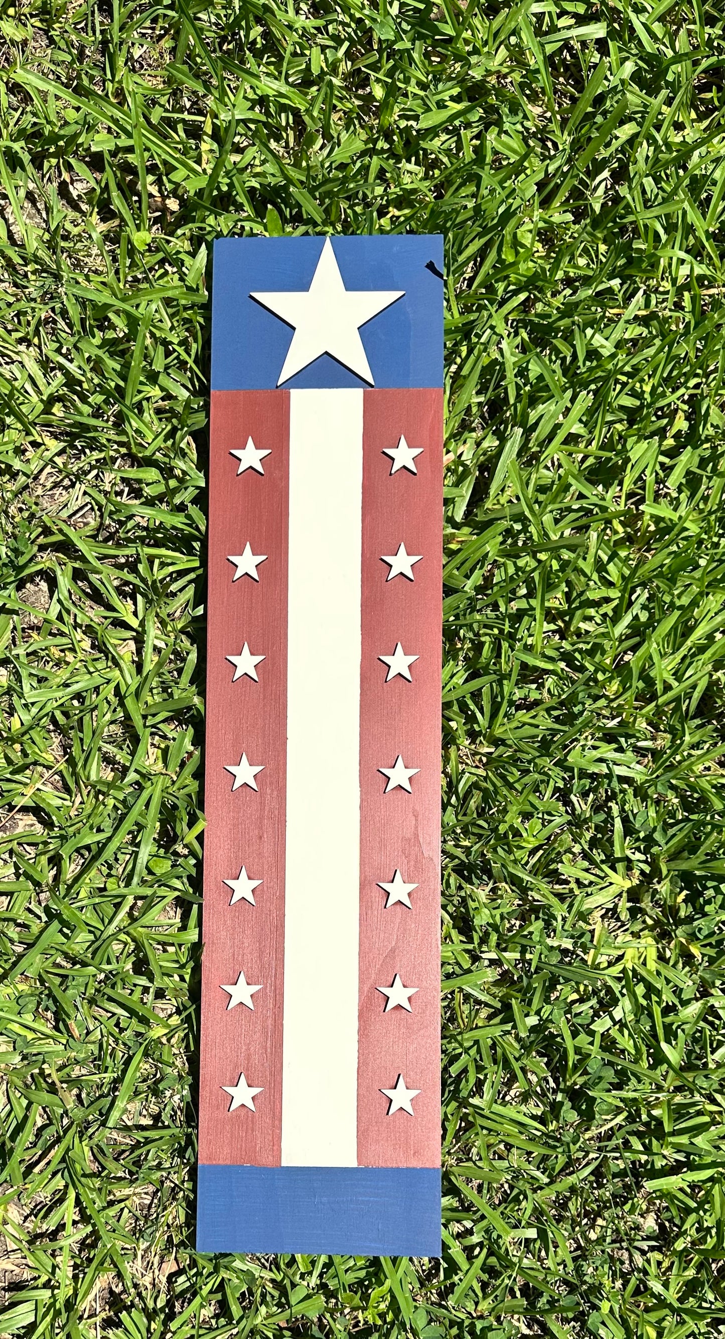 Americana Primitive Stars & Stripes Sign