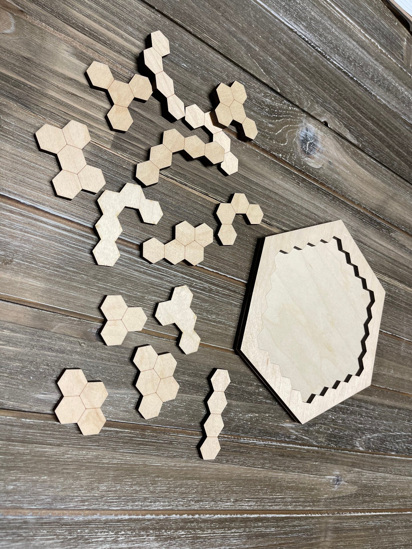 Hexagon Puzzle Unstained