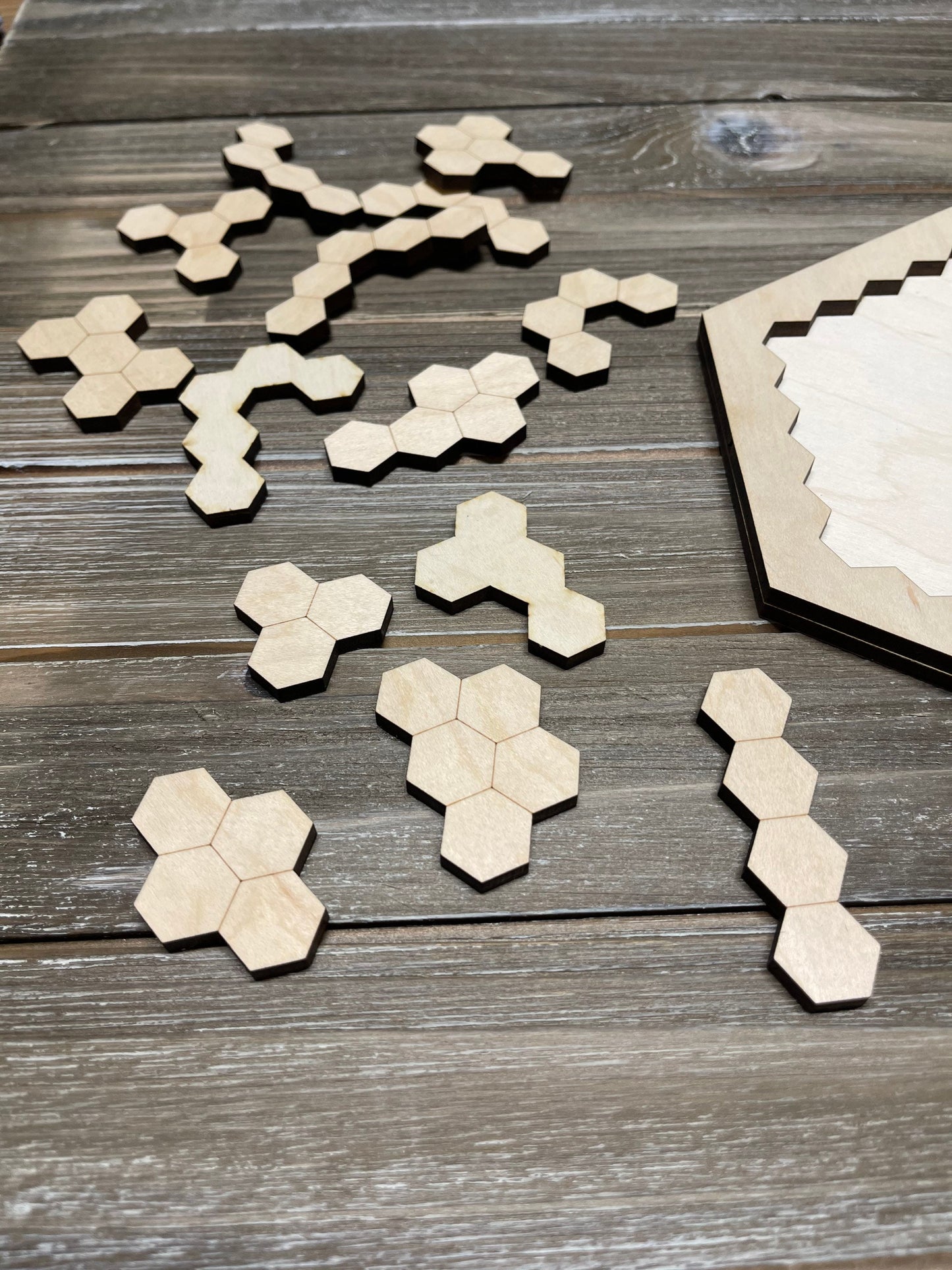 Hexagon Puzzle Unstained