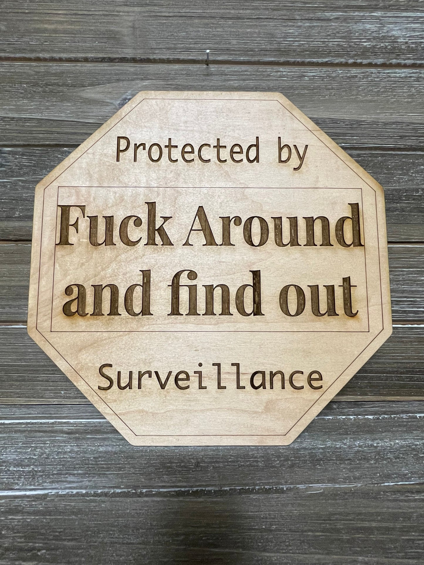 Protected by Fuck around and find out surveillance sign