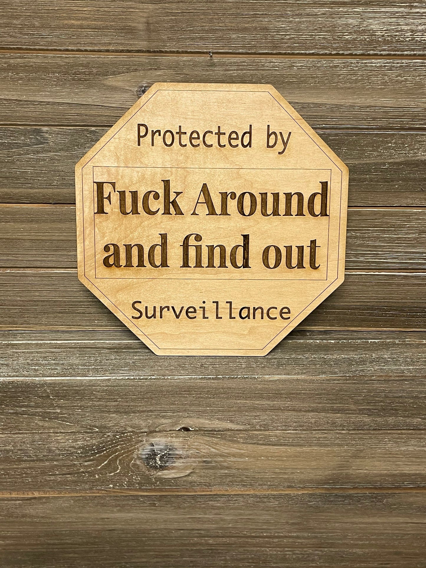 Protected by Fuck around and find out surveillance sign
