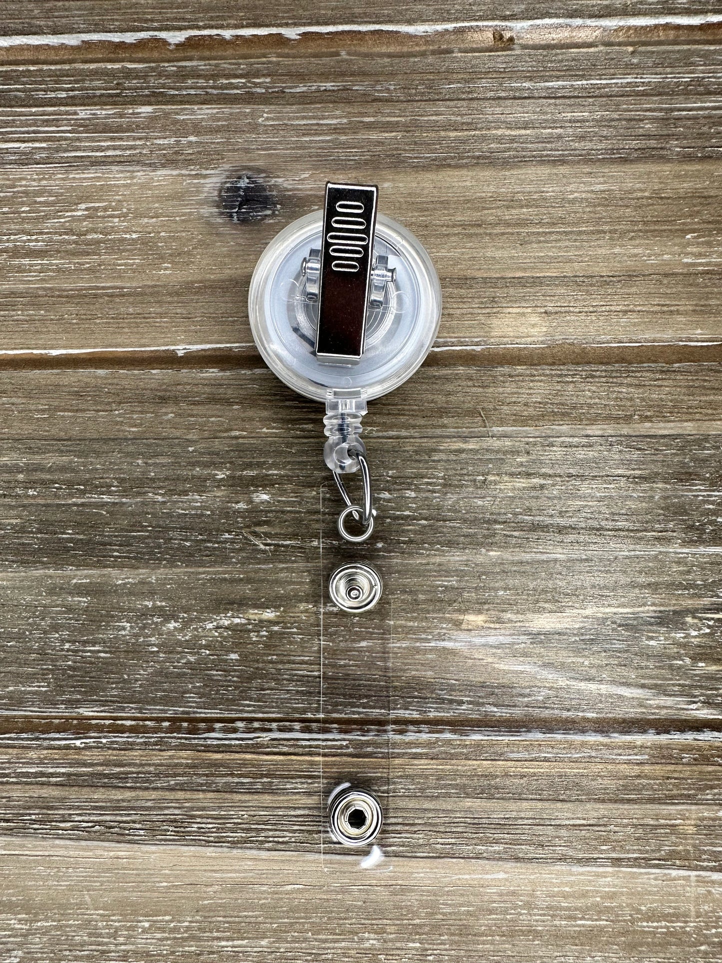 Engraved Highland Cow Retractable ID badge reel