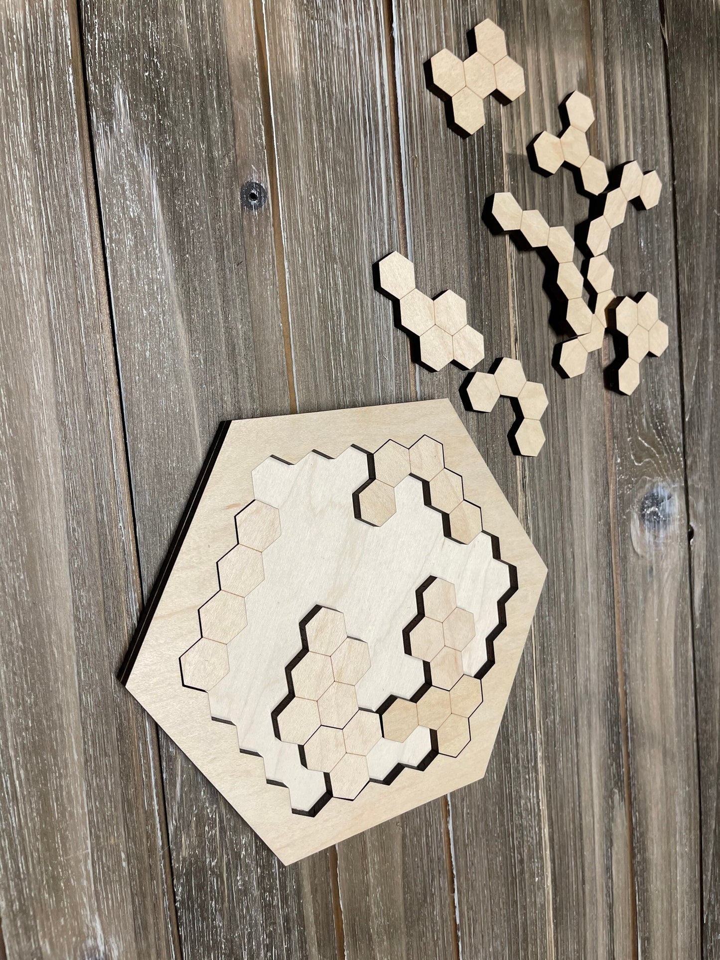 Hexagon Puzzle Unstained